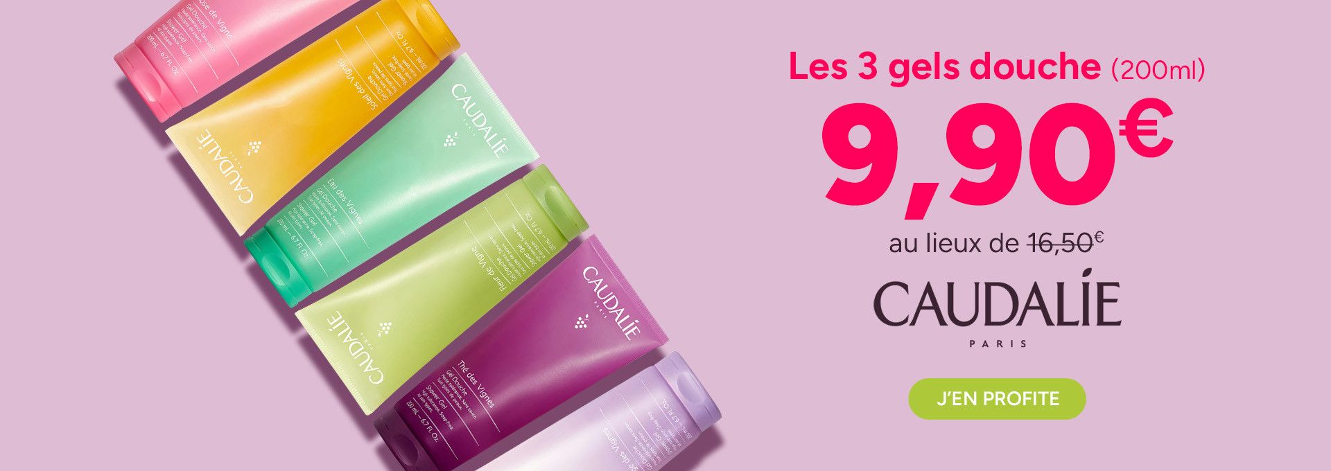 Caudalie lot de 3 gel douche 9.90€