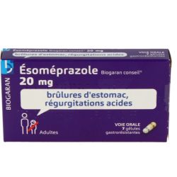 Esoméprazole 20mg 7gélules gastrorésistantes