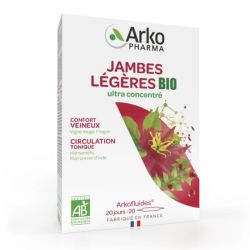 Arkopharma jambes légères 30 ampoules