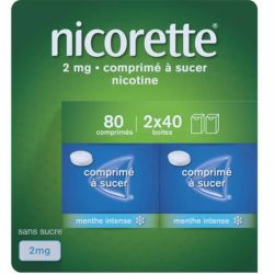 Nicorette 2 mg 80 cpr a sucer menthe intense