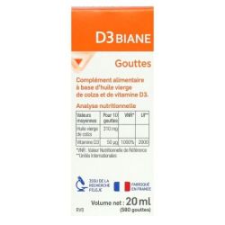 D3 biane gouttes 20ml
