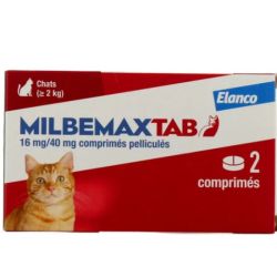 Elanco MilbemaxTab 2 comprimés chat ≥ 2kg