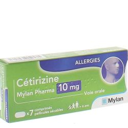 Cetirizine Mylan 10Mg 7Cp Conseil