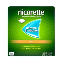 Nicorette 2Mg Gomme Fruits Ss 210