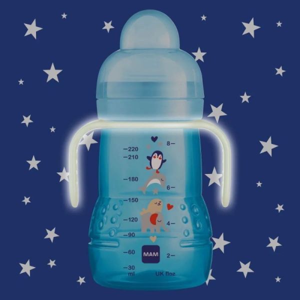 Biberon de transition Nuit 220 ml 4+ mois - Bleu