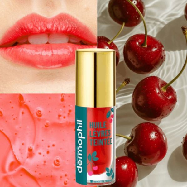 Dermophil huile a lèvres teintée rouge 5 ml