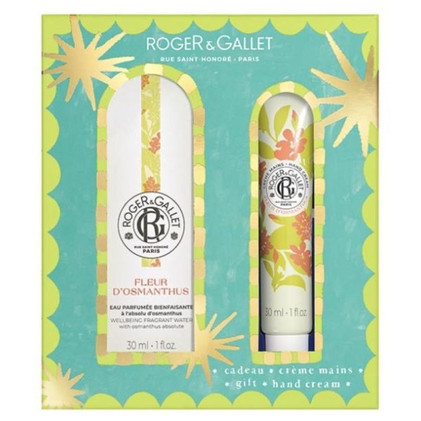 Roger & Gallet Fleur d'Osmanthus Eau Parfumée Bienfaisante 30 ml + Crème Mains 30 ml Offert
