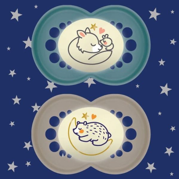 Sucettes nuit Mam Original 6+ mois x2