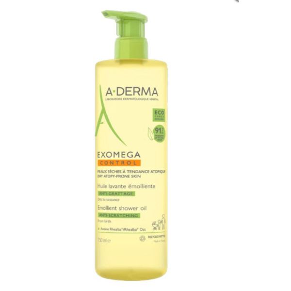 Exomega Control Huile lavante émolliente anti-grattage 750mL