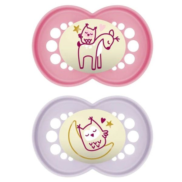 Sucettes nuit Mam Original 6+ mois x2