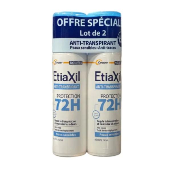 Etiaxil lot de 2 spray anti-transpirant 150 ml