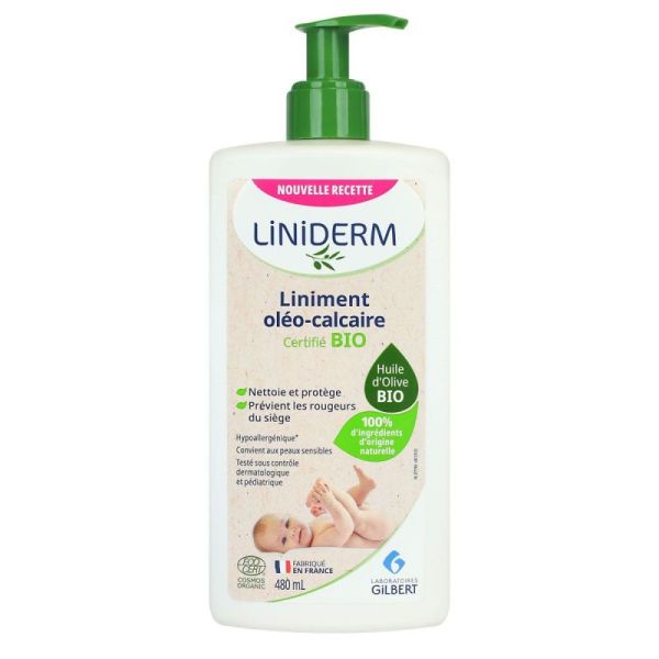 Liniderm  oléo-calcaire bio flacon pompe 480mL