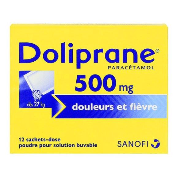 Doliprane 500Mg Sach Jaune 12 /200