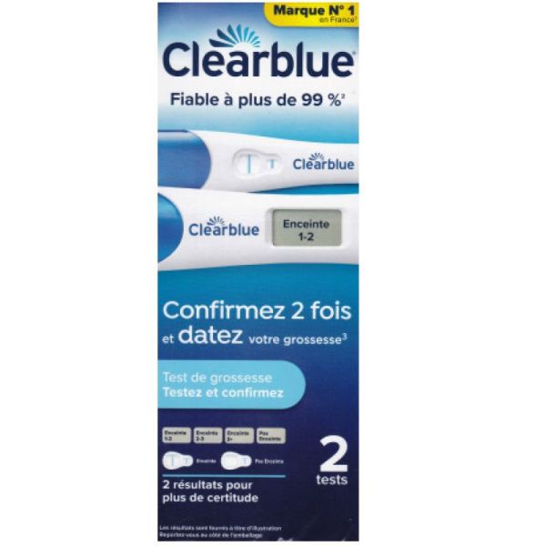 Clearblue 2 tests de grossesse