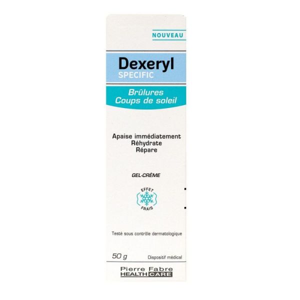 Dexeryl specific gel crème 50 g brûlures et coups de soleil