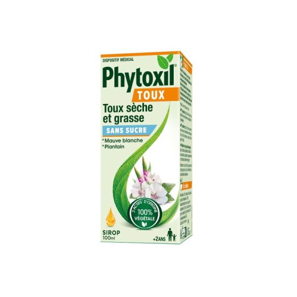 Toux sèche et grasse sirop sans sucre 100ml