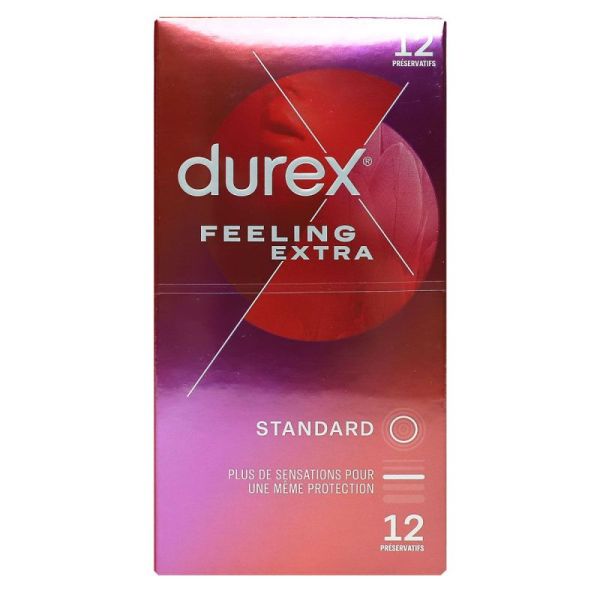 Durex feeling extra 12 préservatifs standard