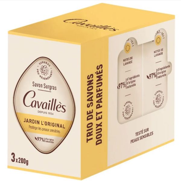 Cavaillès savon surgras jardin l'original 3x200g