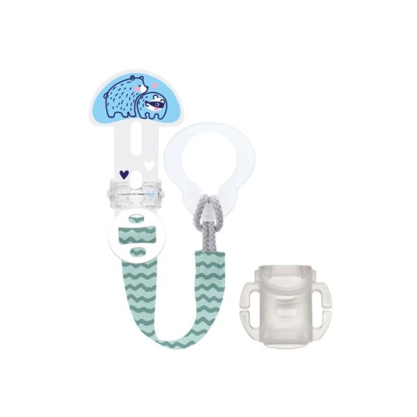 Kit Sucette + attache tétine Mam Silic 6 mois +