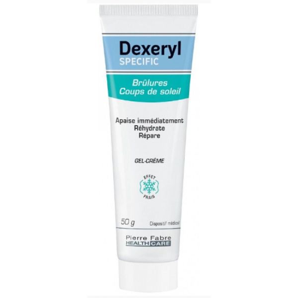 Dexeryl specific gel crème 50 g brûlures et coups de soleil