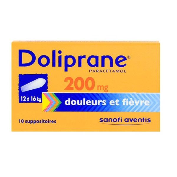 Doliprane 200Mg Sup Orange 12 16Kg 10