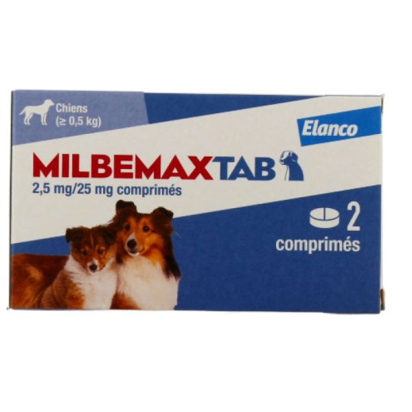 Elanco Milbemaxtab 2 comprimés chiens ≥  0,5kg