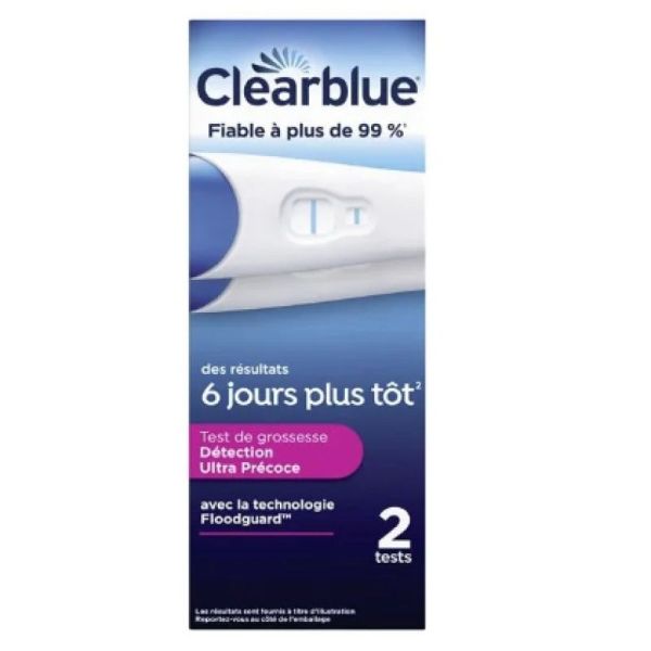 Clearblue test de grossesse précoce lot de 2