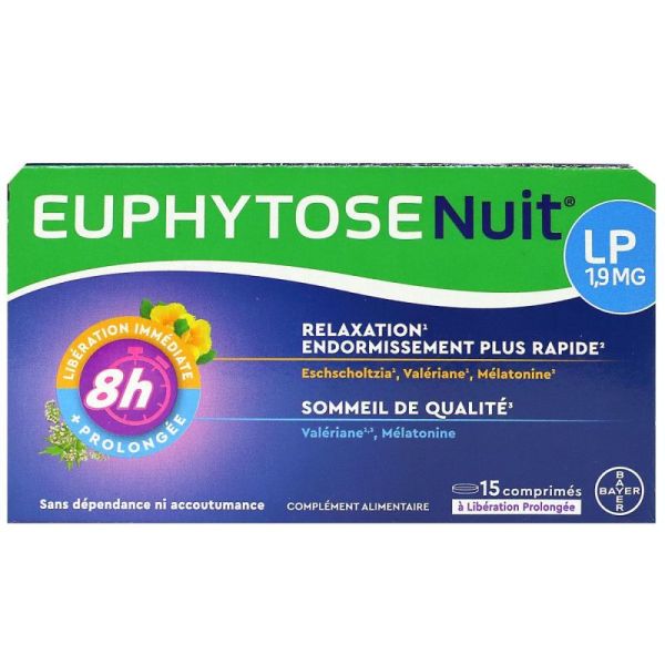 Euphytose Nuit Lp 1,9Mg Cpr 15