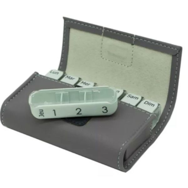 Pilbox 7 jours mini gris