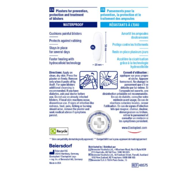Elastoplast Pansement ampoules X6
