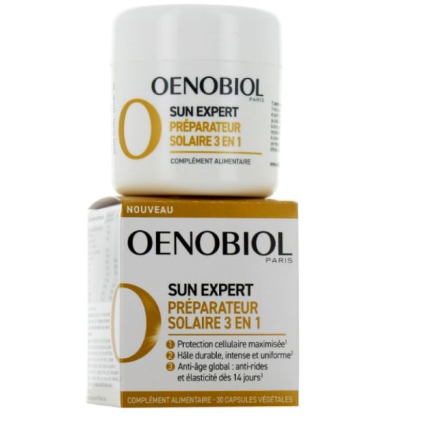 Oenobiol SUN EXPERT Préparateur solaire 3en1 30capsules