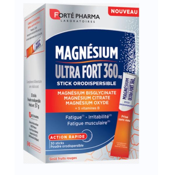 Magnésium Ultra Fort 360mg 30sticks