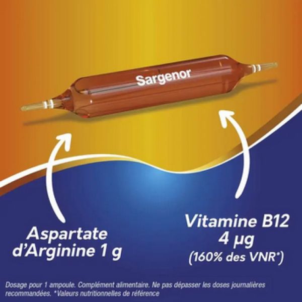 Sargenor fatigue intense 20 ampoules
