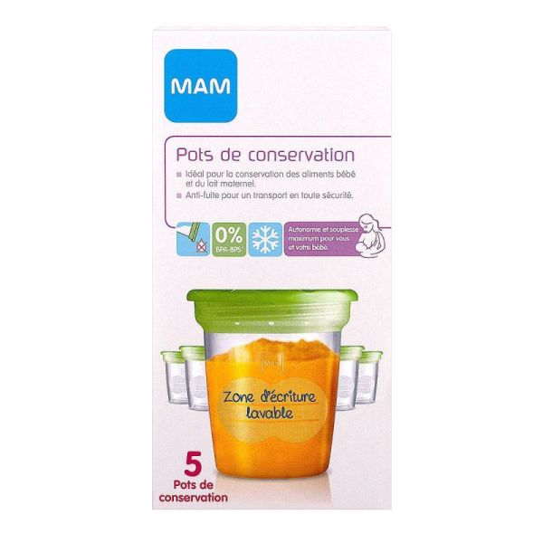 MAM POTS CONSERVATION 120ML x5