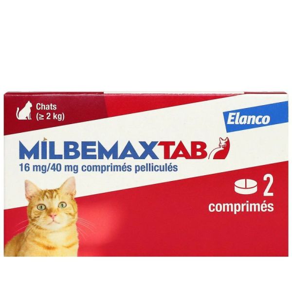 Milbemaxtab chats 2kg 2 comprimés