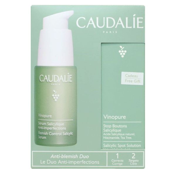 Caudalie Vinopure sérum salicylique + stop boutons OFFERT