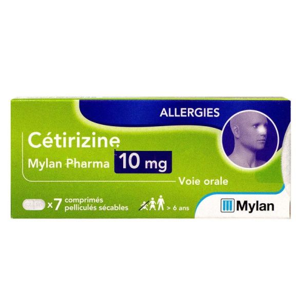Cetirizine Mylan 10Mg 7Cp Conseil
