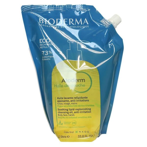 Atoderm huile de douche 1L recharge