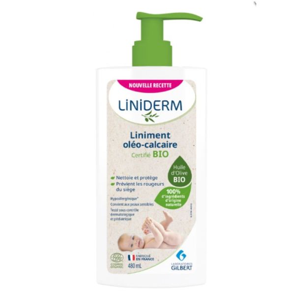 Liniderm  oléo-calcaire bio flacon pompe 480mL