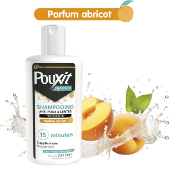 Pouxit Shampooing Anti-Poux & Lentes parfum abricot 200mL