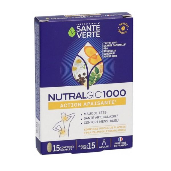Santé Verte Nutralgic action apaisante 1000 15 Comprimés