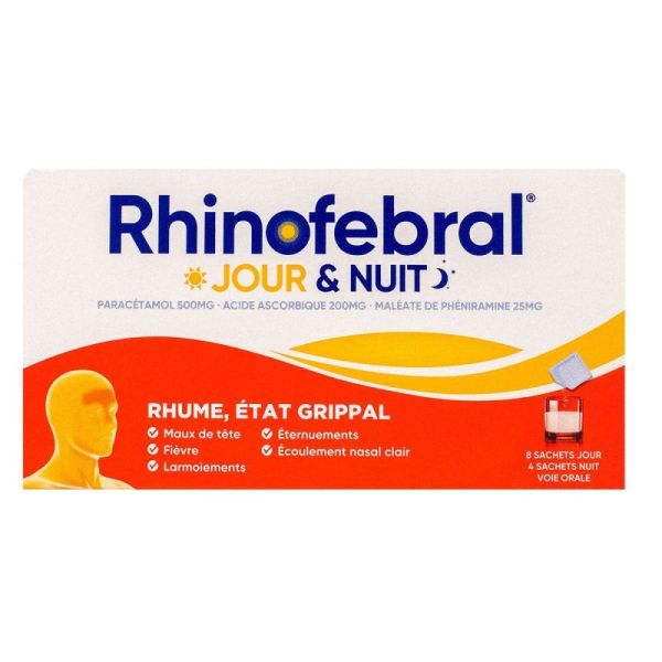 Rhinofebral jour et nuit 8 sachets jour et 4 sachets nuit