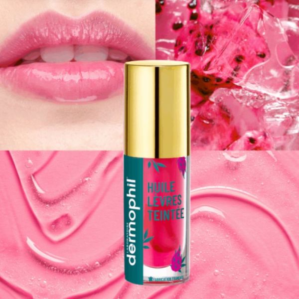 Dermophil huile a lèvres teintée rose 5 ml